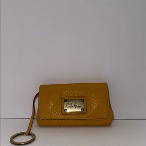 Cole Haan Mustard Leather key holder